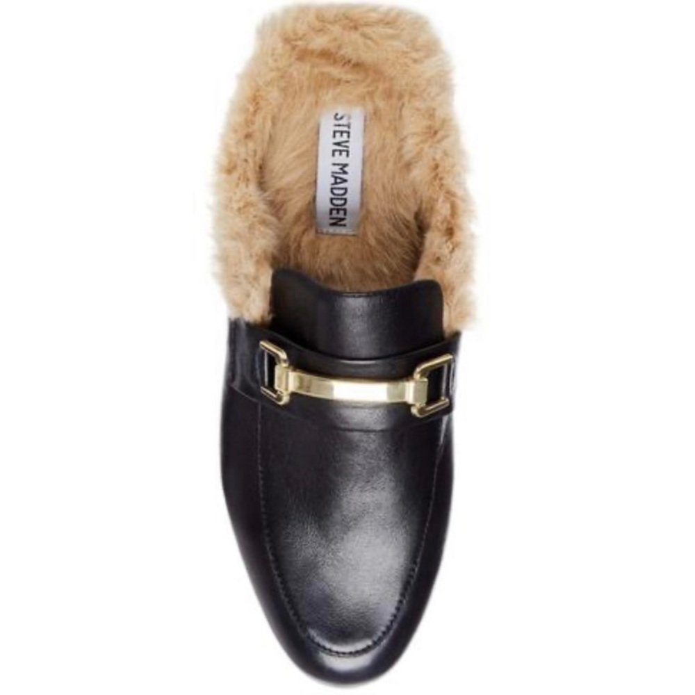 Steve Madden fur slides size 8